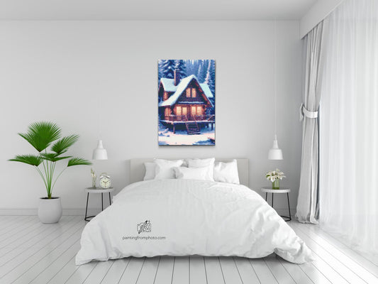 Diamond Painting - Et snedækket hus
