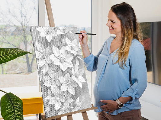 Mal-med-prikker - Origami-kirsebærblomster