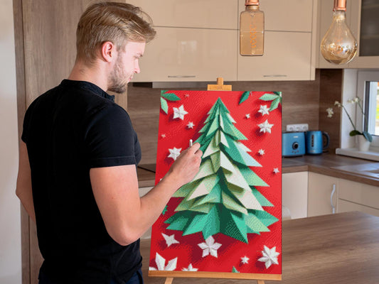 Diamond Painting - Origami-juletræ