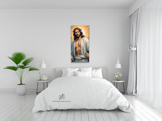 Diamond Painting - Jesus med solen i baggrunden