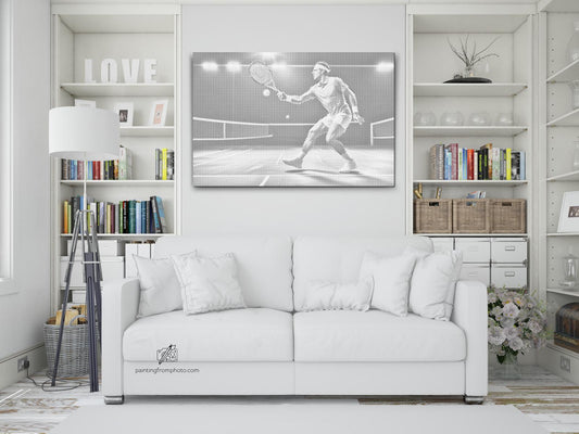 Mal-med-prikker - Tennis