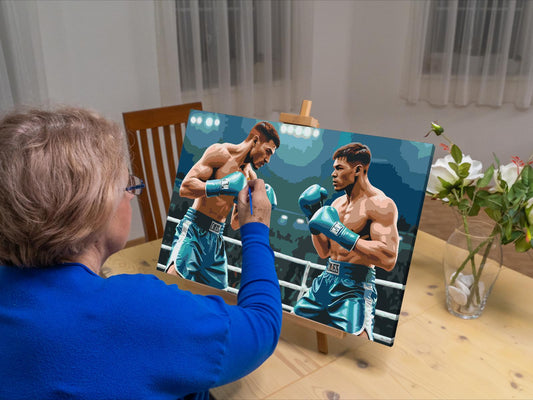 Paint by Numbers - Boksere under en kamp