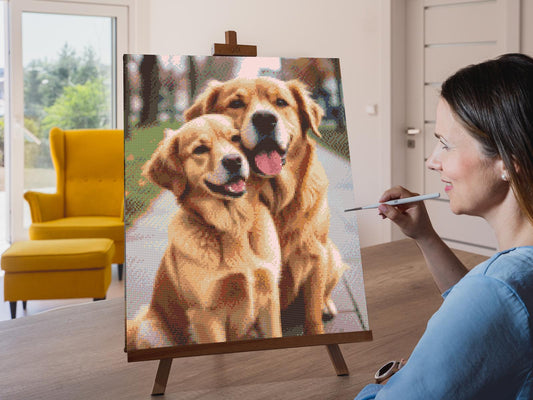 Diamond Painting - Hunde forelskede
