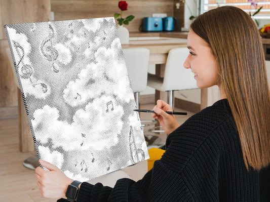Mal-med-prikker - Noter i skyerne