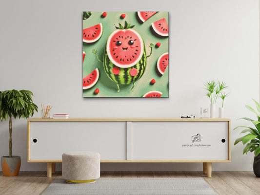 Diamond Painting - Sød vandmelon med ansigt