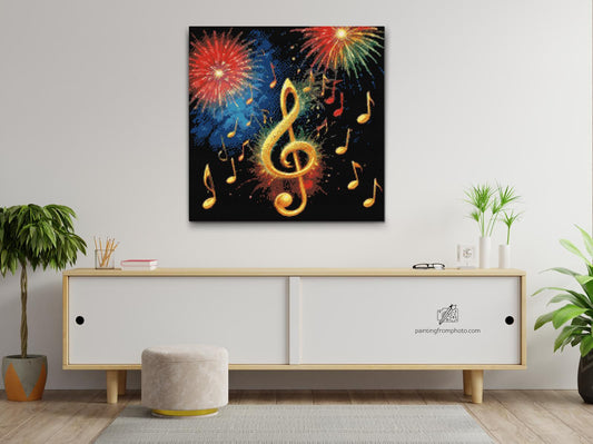 Diamond Painting - Musikalsk fyrværkeri