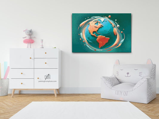 Diamond Painting - Abstrakt planet Jorden