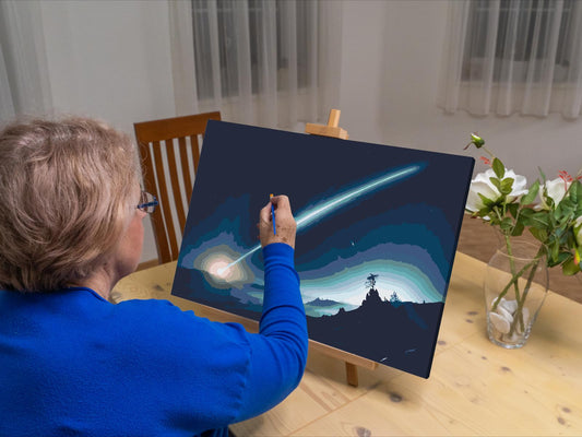 Paint by Numbers - Komet, der flyver på himlen
