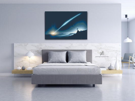 Diamond Painting - Komet, der flyver på himlen