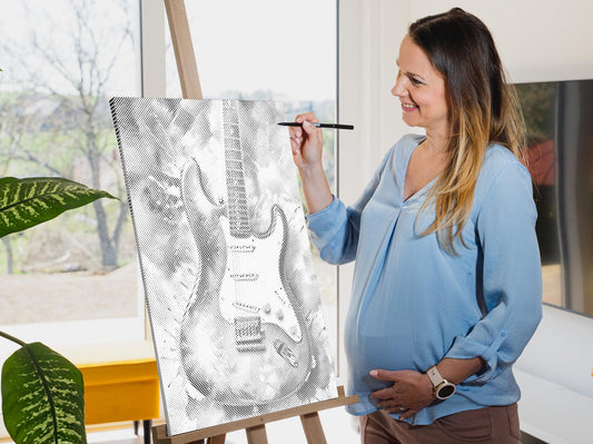 Mal-med-prikker - Elguitar 2