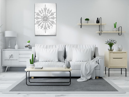 Mal-med-prikker - Arrow Mandala