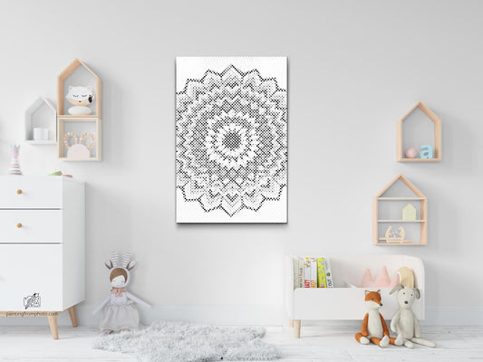 Mal-med-prikker - Geometrisk Mandala