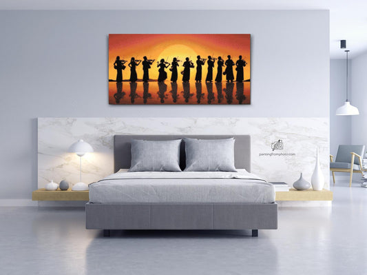 Diamond Painting - Musikernes silhuet