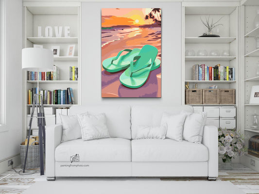 Paint by Numbers - Klipklappere på stranden