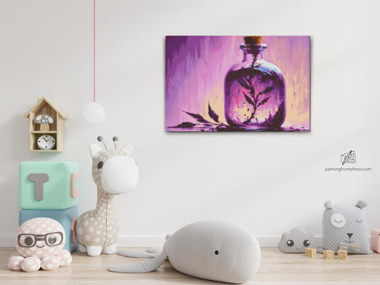 Diamond Painting - En blomst i en flaske