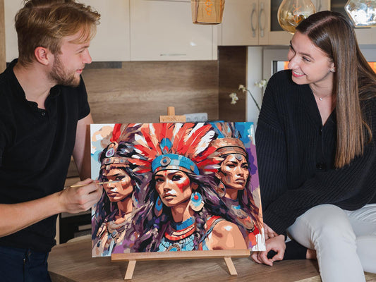 Paint by Numbers - Tre smukke indiske kvinder