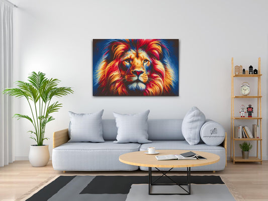 Diamond Painting - Farverig løve 5