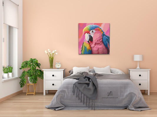 Diamond Painting - Papegøje i nuancer af pink