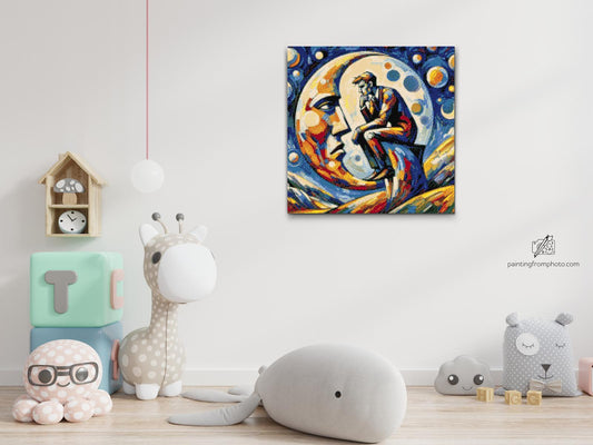 Diamond Painting - Mand på Månen