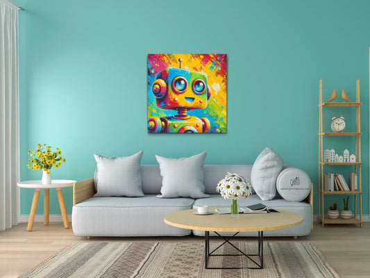 Diamond Painting - Sød robot i farver