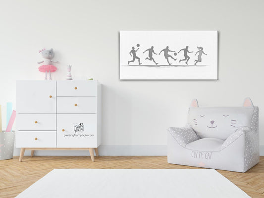Mal-med-prikker - Moderne fodboldplakat