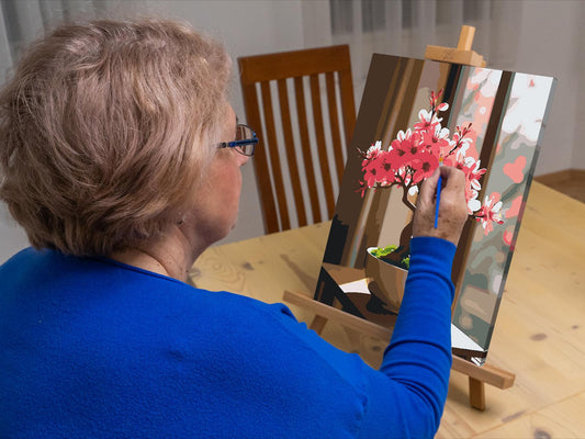 Paint by Numbers - Sakura bonsai ved vinduet