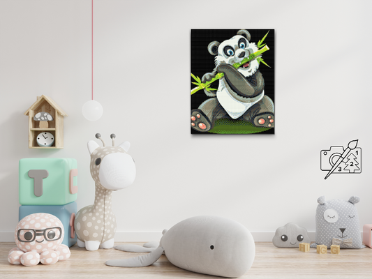 Diamond Painting - Panda med bambus