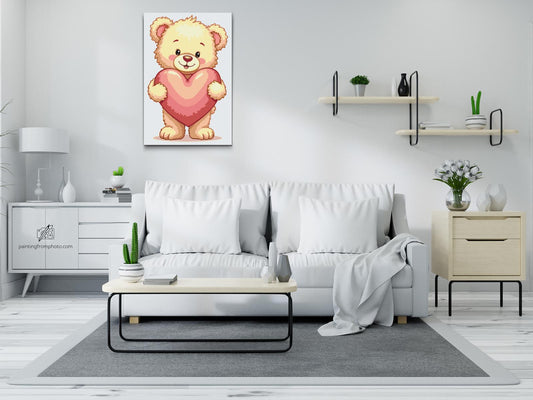 Paint by Numbers - Bamse med hjerte