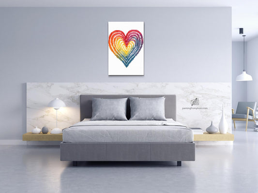 Diamond Painting - Regnbuehjerte
