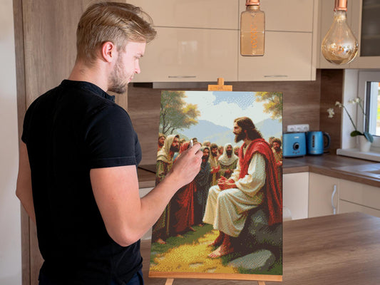 Diamond Painting - Jesu Prædiken i Skoven