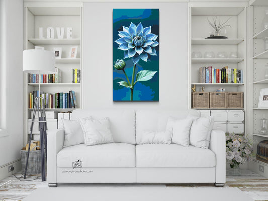 Paint by Numbers - Blå blomst