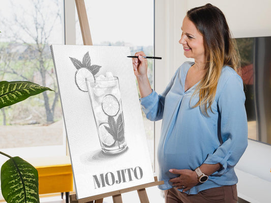 Mal-med-prikker - Mojito