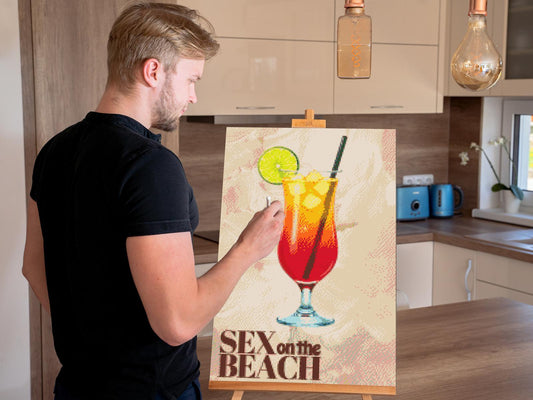 Diamond Painting - Sex på stranden