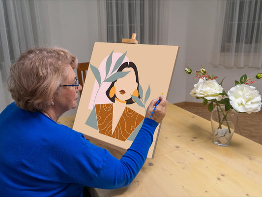 Paint by Numbers - Illustration - Moderne kvinde