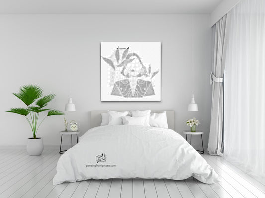 Mal-med-prikker - Illustration - Moderne kvinde