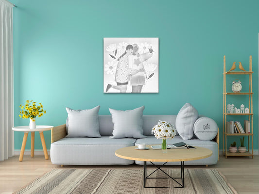 Mal-med-prikker - Illustration - Bedste venner