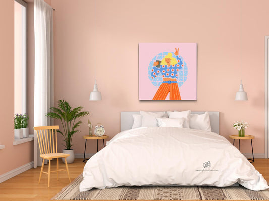Diamond Painting - Illustration - Blond kvinde