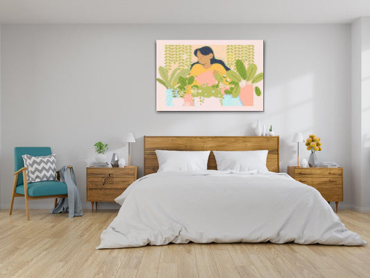 Diamond Painting - Illustration - Pasning af stueplanter