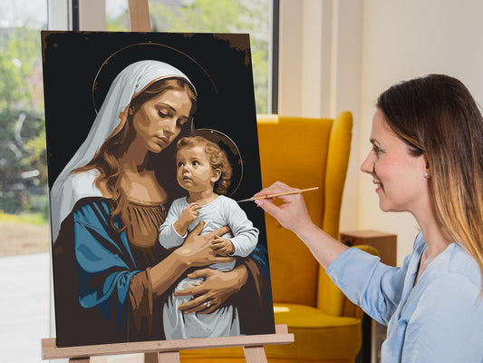 Paint by Numbers - Maria og Jesus
