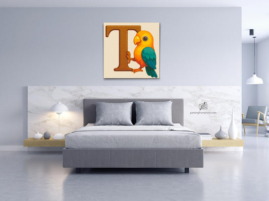 Diamond Painting - Bogstav T – Med et dyr