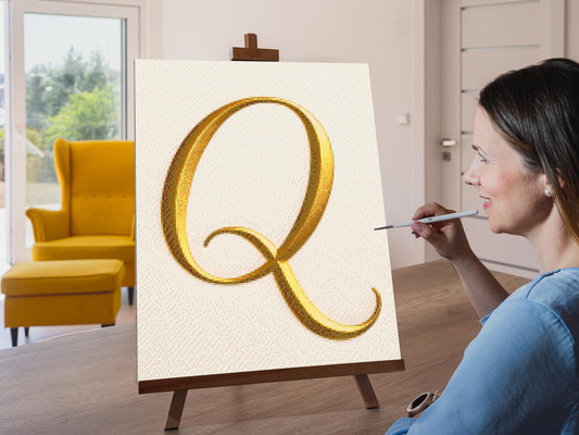 Diamond Painting - Bogstav Q