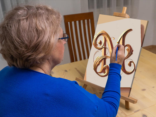 Paint by Numbers - Bogstavet M