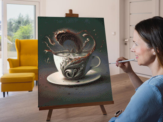 Diamond Painting - Kaffetsunami