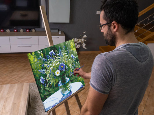 Paint by Numbers - Buket i blå toner