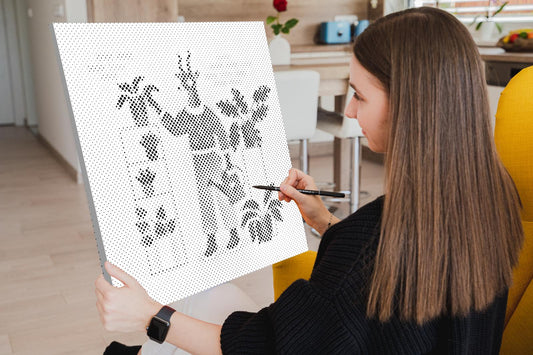 Mal-med-prikker - Illustration - Hjort