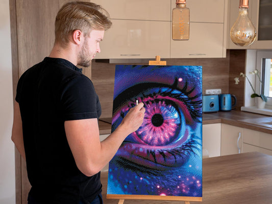 Diamond Painting - Øje med lilla nuance