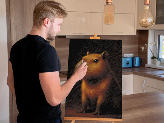 Diamond Painting - Capybara i skoven