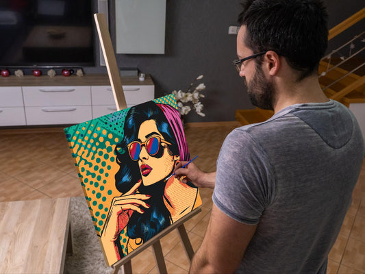 Paint by Numbers - Pop art - Skønhed i briller