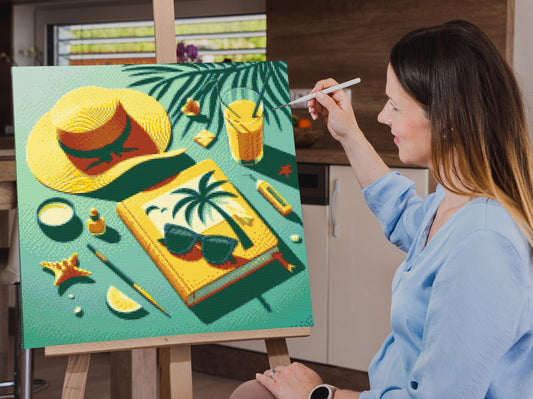 Diamond Painting - Pop art - Sommerens nødvendigheder