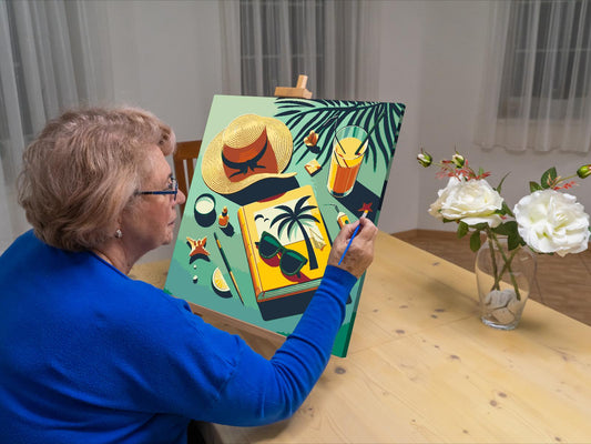 Paint by Numbers - Pop art - Sommerens nødvendigheder